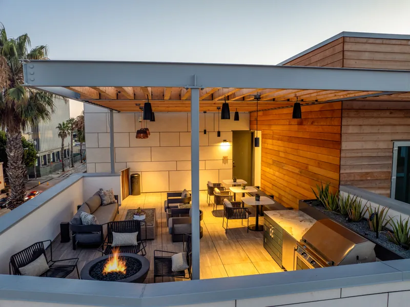 Enjoy city views from our rooftop