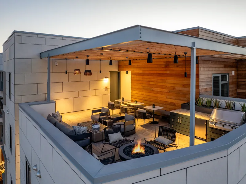 Enjoy city views from our rooftop